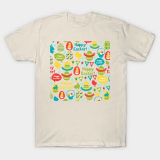 cute red happy easter pattern T-Shirt